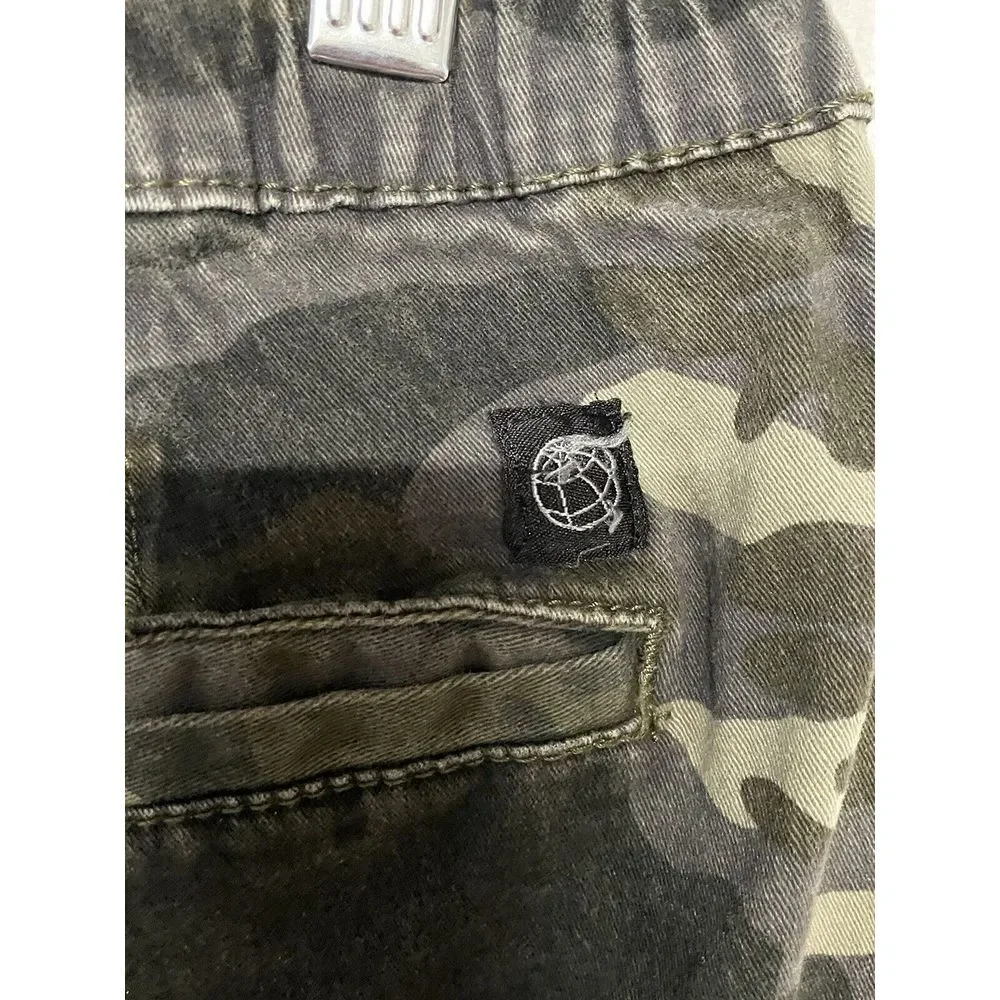 Free‎ Planet Stretch Jogger Camo Activewear Pants Drawstring Waist Size Small